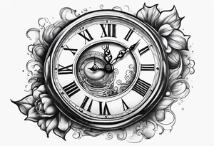 dali melted clock tattoo idea
