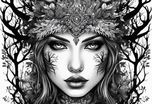 Living forest transitioning to a dead forest tattoo idea