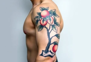 Pepper plant peach tree tattoo idea