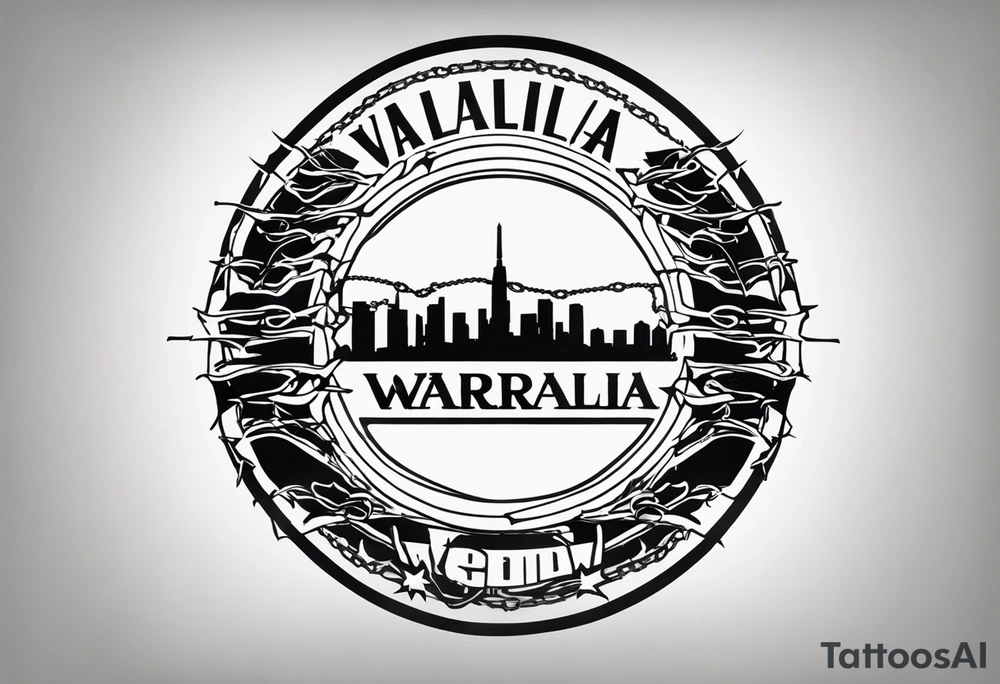 Wounded warrior valhalla barb wire tattoo idea