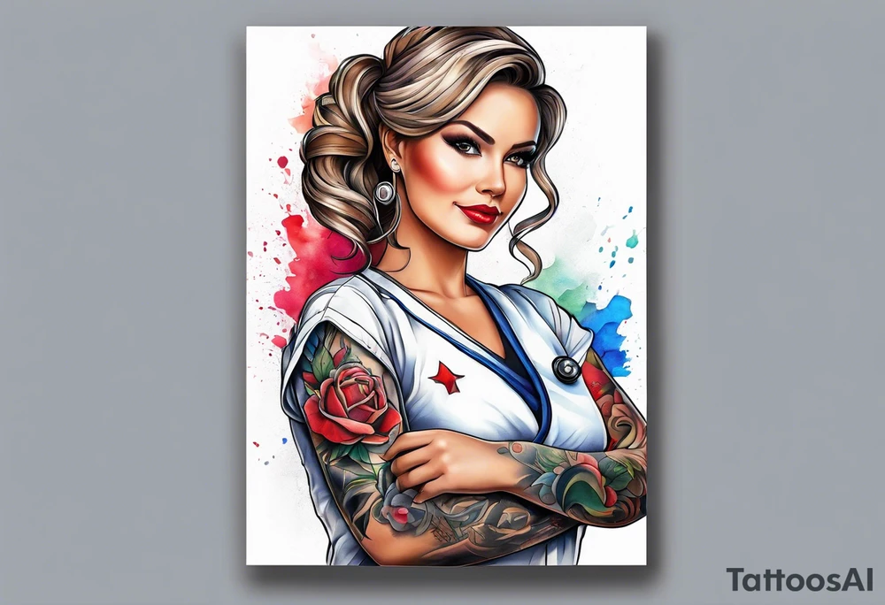 Teacher profession, nurse profession tattoo idea