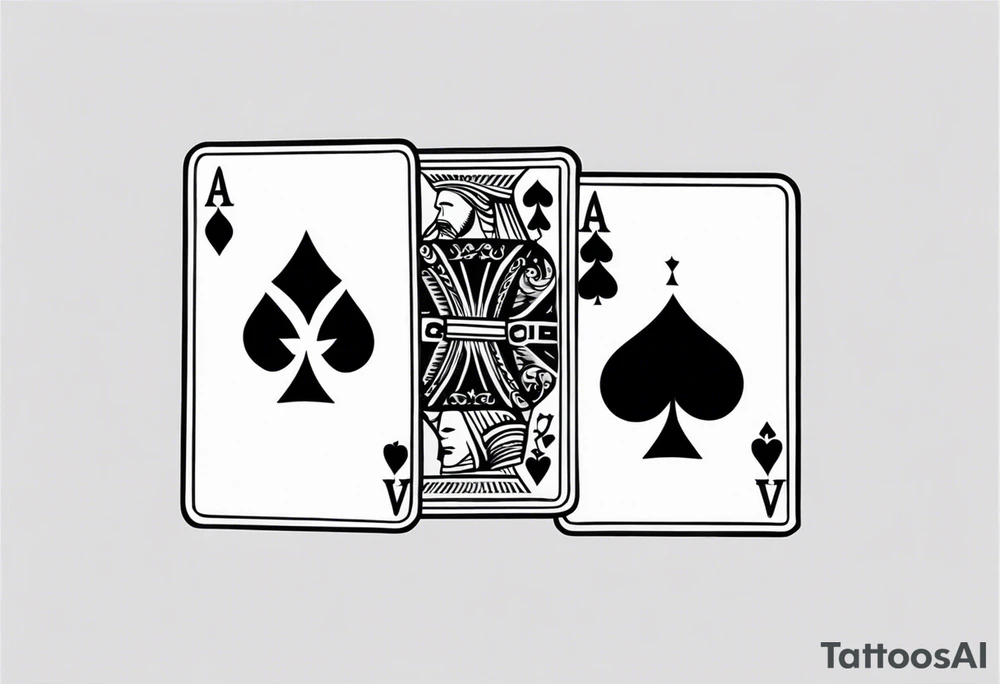 ace and king cards small tattoo for hand tattoo idea