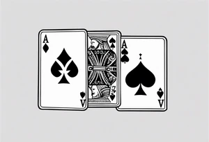 ace and king cards small tattoo for hand tattoo idea
