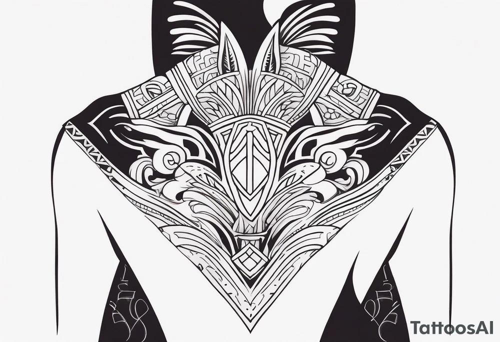 Polynesian minimal neck  tattoo tattoo idea