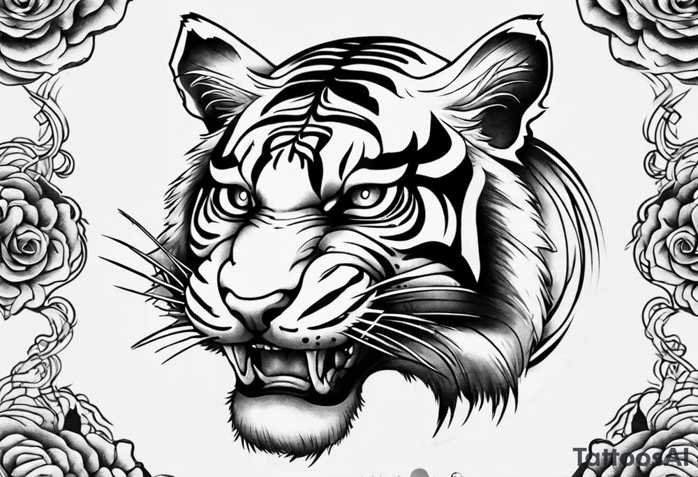 Electricity Tiger forearm tattoo tattoo idea