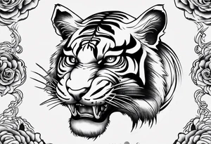 Electricity Tiger forearm tattoo tattoo idea