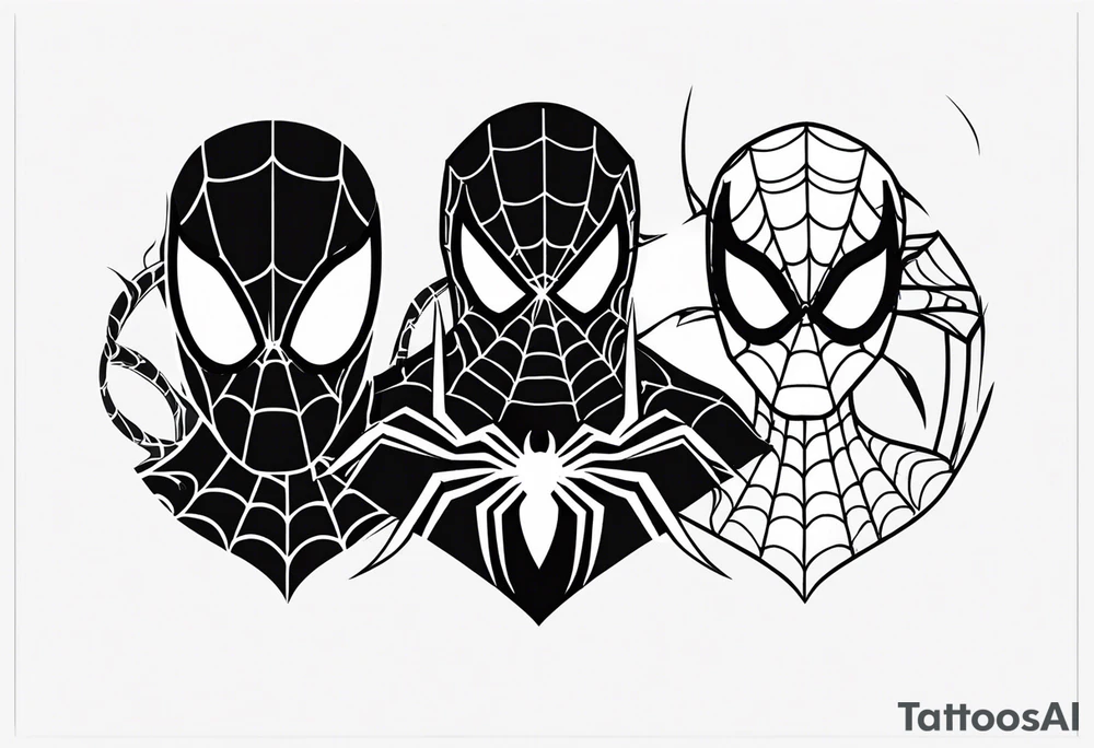 Couple tattoo with Venom and Spider-man tattoo idea