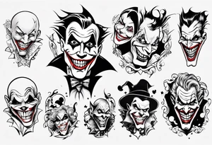 joker arm sleeve tattoo idea