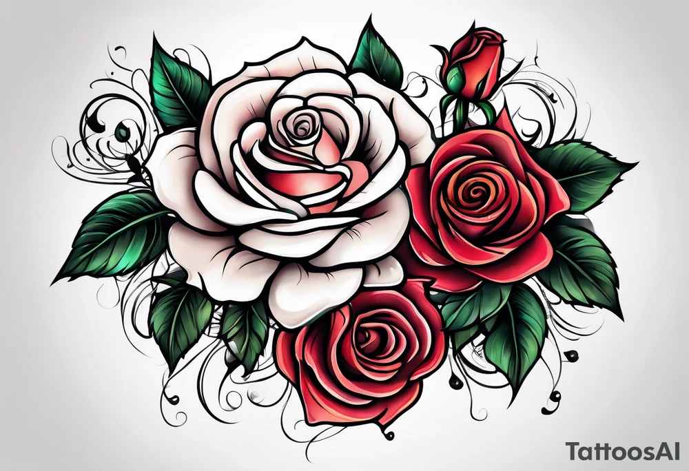 Sexy rose tattoo idea