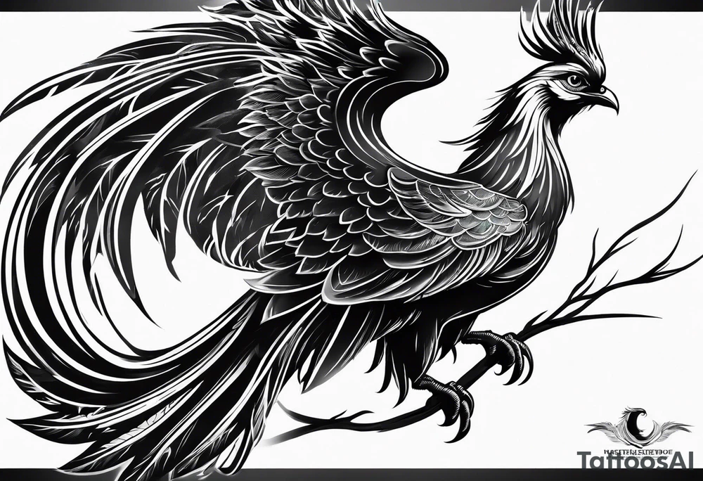 phoenix with extra long tail feathers
long neck tattoo idea