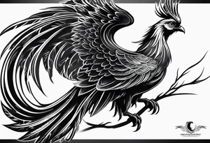 phoenix with extra long tail feathers
long neck tattoo idea