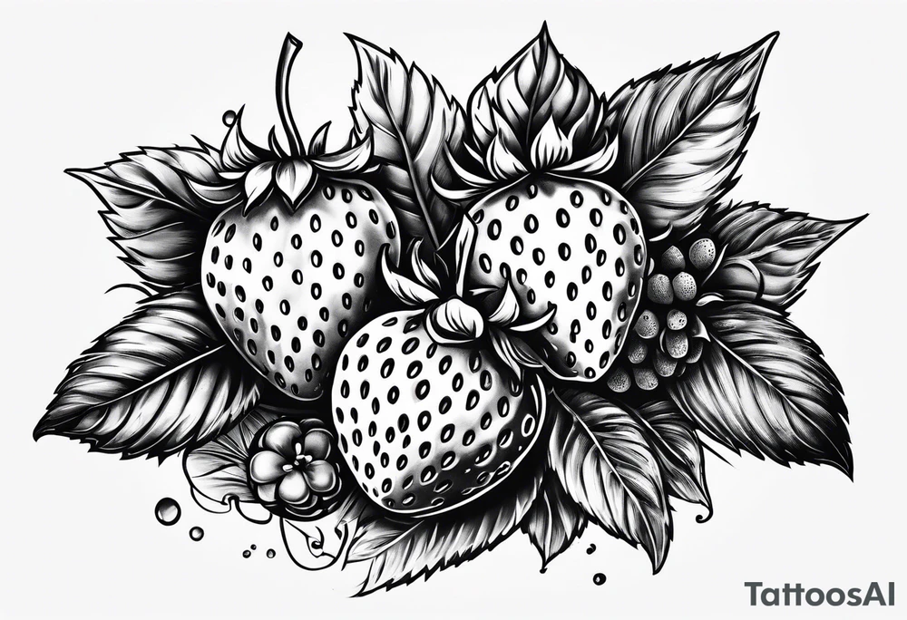 Strawberry tattoo idea