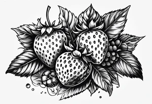 Strawberry tattoo idea