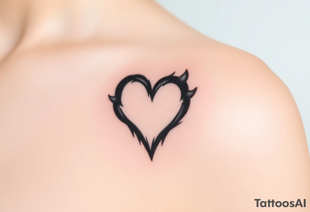 A black-and-gray shaded wolf paw forming a heart, with sharp fur details and intense shading for a bold, mystical look tattoo idea