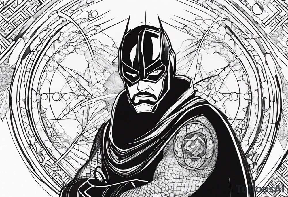 Quantum Hero
A hero with mastery over quantum physics confronts a reality-warping threat, their understanding of the quantum realm crucial.
The fabric of reality bends around them, their quantum insights shaping the battle. tattoo idea