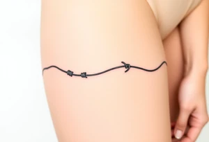 Razor wire shaped in ❤️ no veins tattoo idea