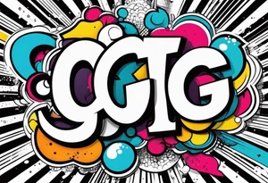the letters O T G with a cool font tattoo idea
