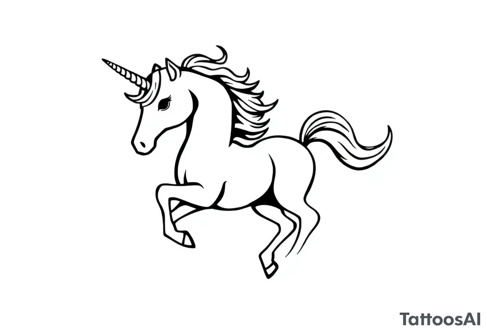 weird unicorn tattoo idea