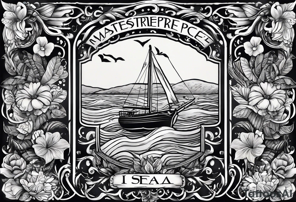 Everything I love is on the table 
Everything I love is out to sea

Arm sleeve. Hemingway and Steinbeck inspired tattoo idea