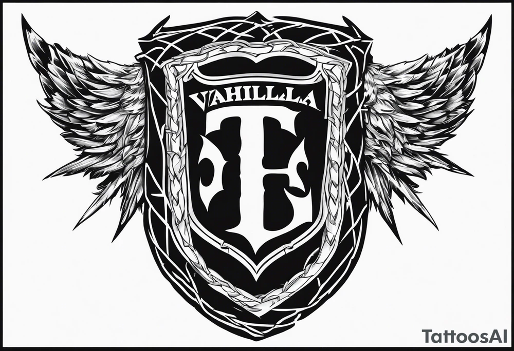 Valhalla
sword shield barbed  wire tattoo idea