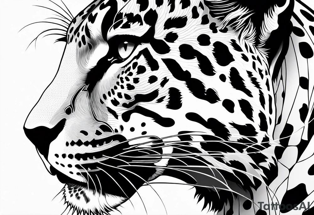 Side view of Jaguar tattoo idea