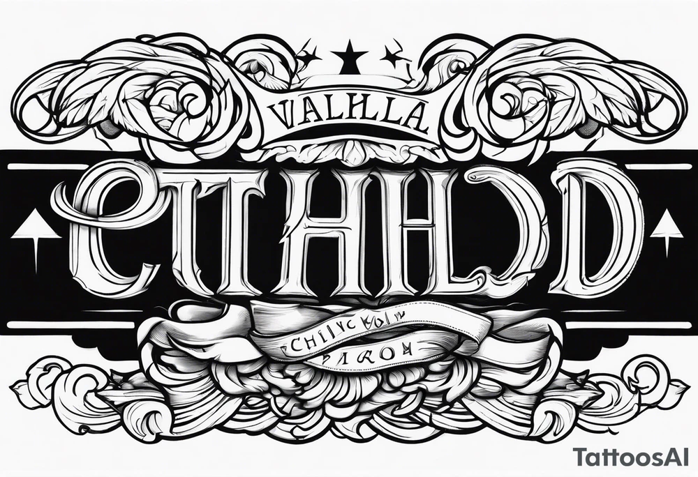 Valhalla chains dark cloud ptsd tattoo idea