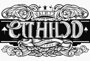 Valhalla chains dark cloud ptsd tattoo idea