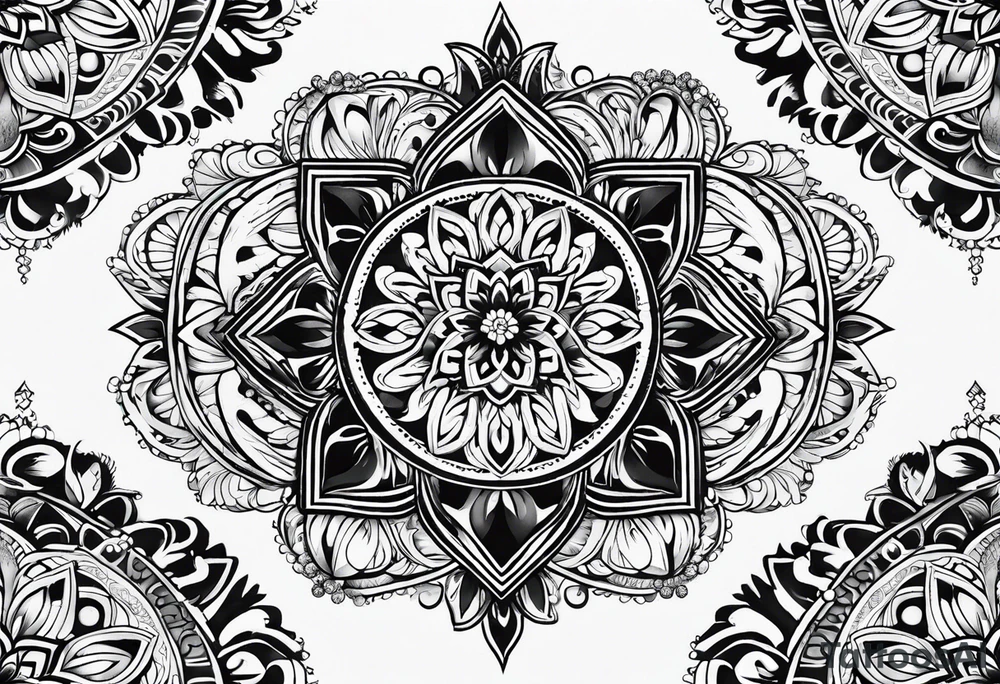 Mandala throat tattoo idea