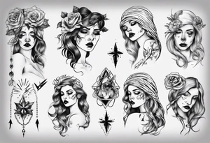 sad woman tattoo idea