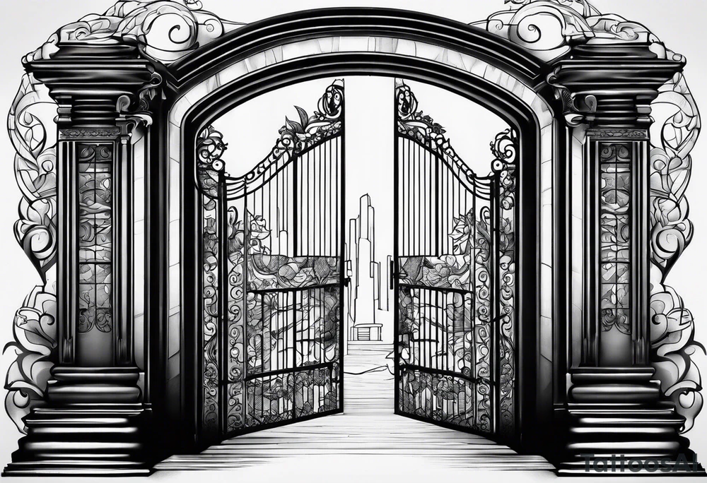 The world is yours gate tattoo idea