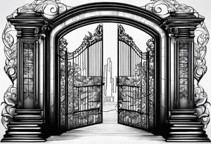 The world is yours gate tattoo idea