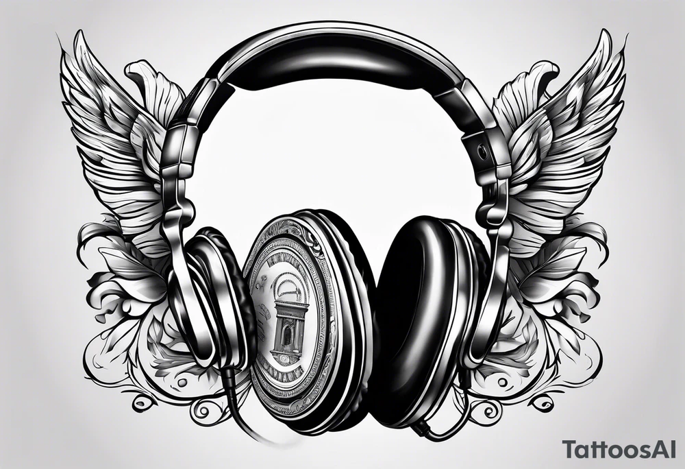 money dollars with headphones with microphone tattoo idea money dollars with headphones with microphone tattoo idea