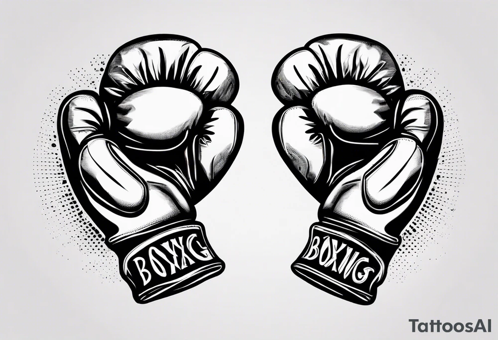 pair of boxing gloves tattoo idea
