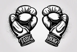 pair of boxing gloves tattoo idea