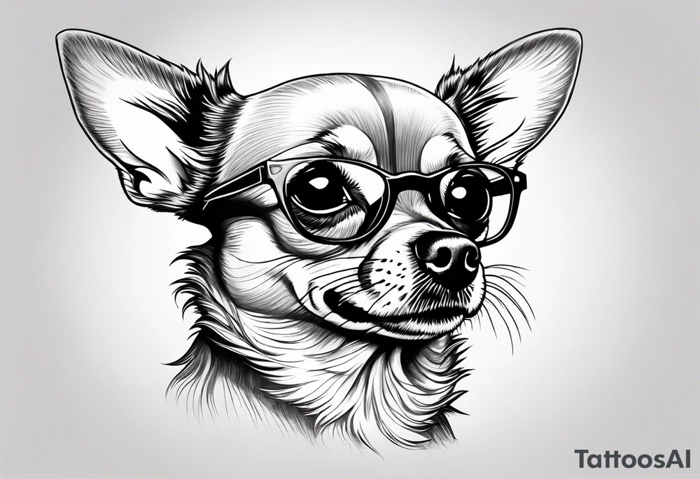 Funny chihuahua tattoo idea