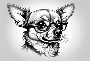Funny chihuahua tattoo idea