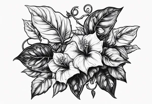 Devils ivy plant tattoo idea