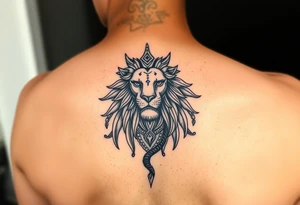 Sexy, powerful African goddess of Leo zodiac tattoo idea