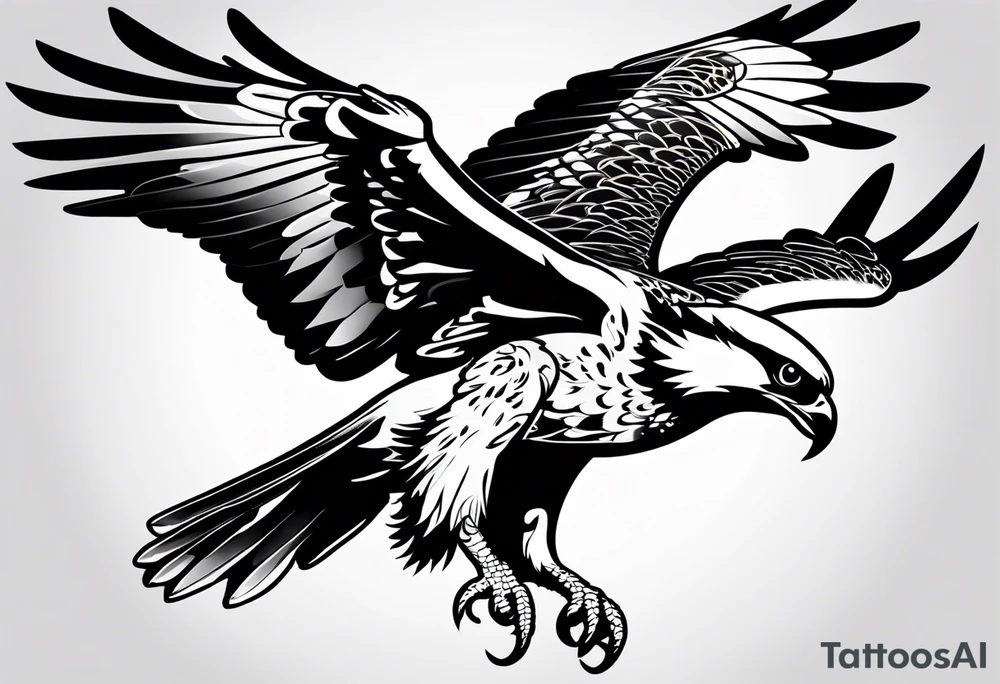 osprey diving tattoo idea