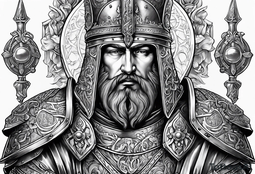 charlemagne in armor tattoo idea