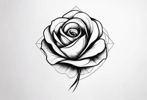 A rose in the form of the letter “Y” tattoo idea