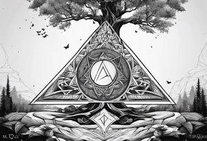 yggdrasil
3 line triangles behind tattoo idea