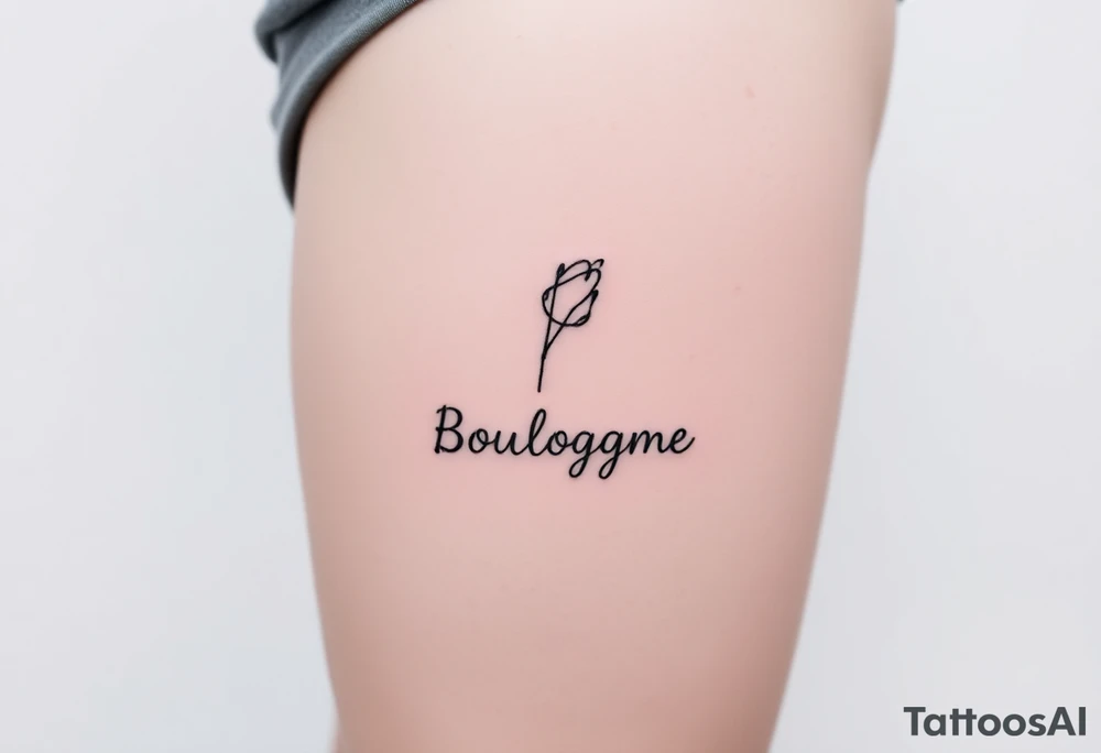 Boulogne, with name underneath tattoo idea