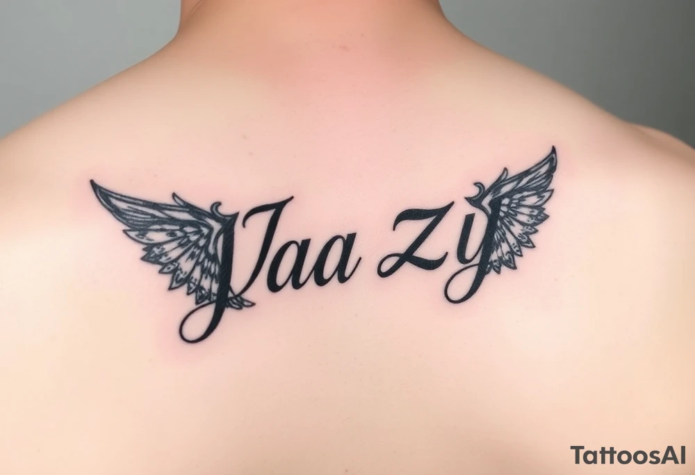 Remembrance of a deceased best friend with the name Jazy incorporated tattoo idea