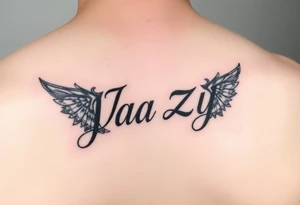 Remembrance of a deceased best friend with the name Jazy incorporated tattoo idea