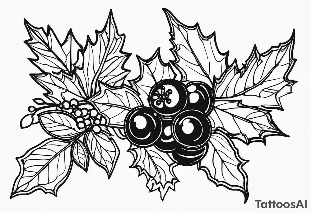 holly berries tattoo idea