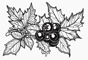 holly berries tattoo idea