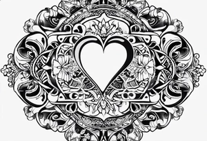 Small tattoo with the name: kaimani with a heart tattoo idea