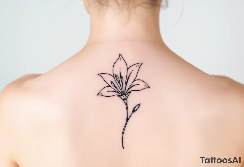 White lilly tattoo idea
