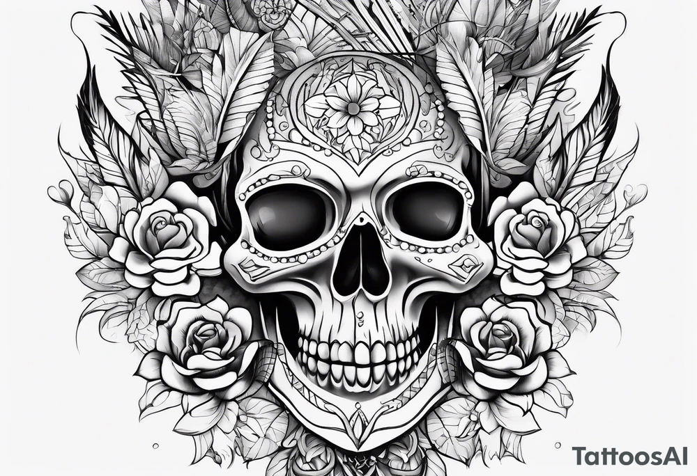 Girly fine line tattoo idea